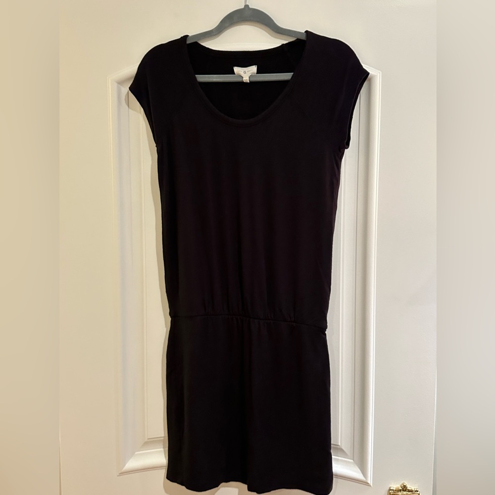 Lou & Grey soft black dress with elastic drop waist
